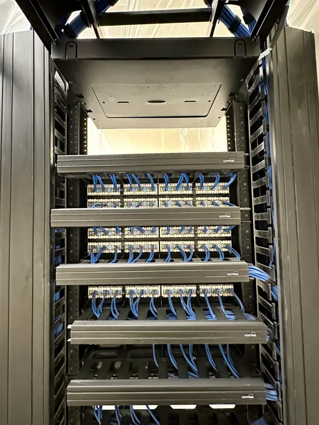 Terminated patch panels in the hospital PACU IDF